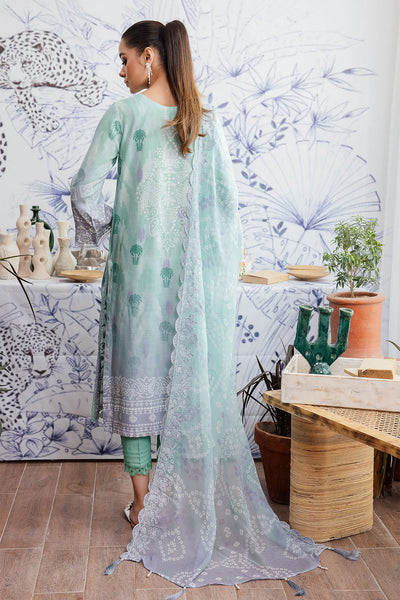 Gardenia By Nureh Tailor Made Slub Linen With Chiffon Dupatta collection