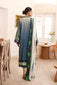 3-PC TAILOR-STITCHED EMBROIDERED KHADDAR SUIT WITH PRINTED WOOL SHAWL CCW3-07
