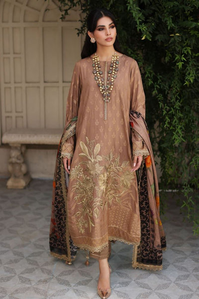 3-PC Embroidered Staple Jacquard with Zari Staple Shawl Collection 2024