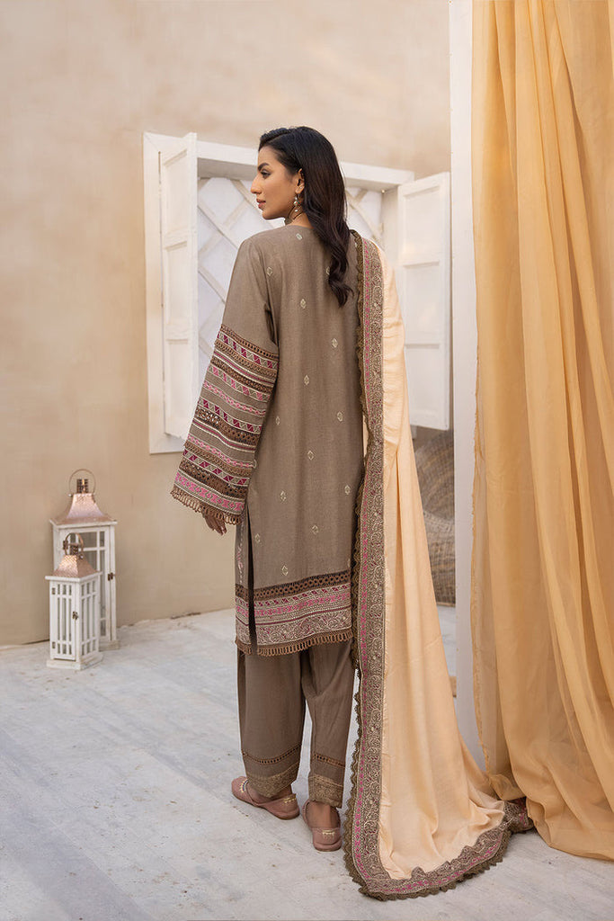 Abroo - آبرو Embroidered Peach Leather Embroidered Collection