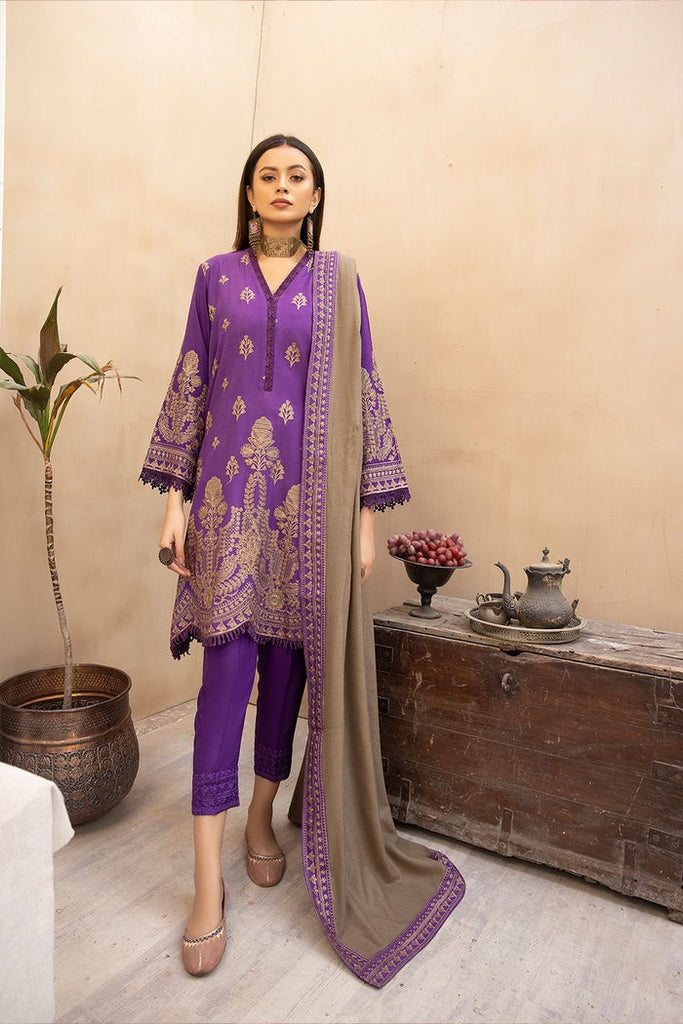 Abroo - آبرو Embroidered Peach Leather Embroidered Collection